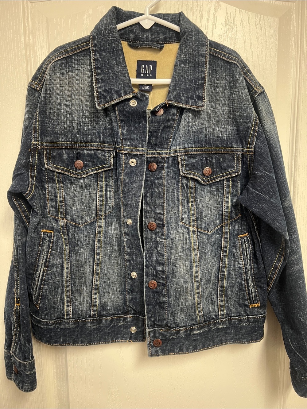 Vintage GAP Kids Denim Jean Jacket - Dark Blue